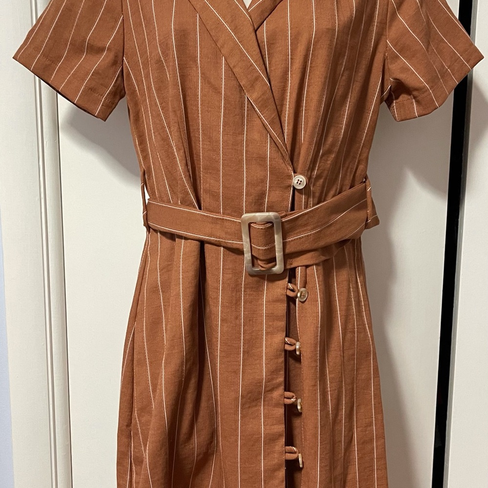 Striped Shirt Dress - Picture 3 of 4